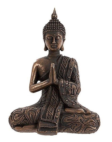 Inspirational Gifting Mystic Thai Buddha Sculpture in Lotus Position Bronze