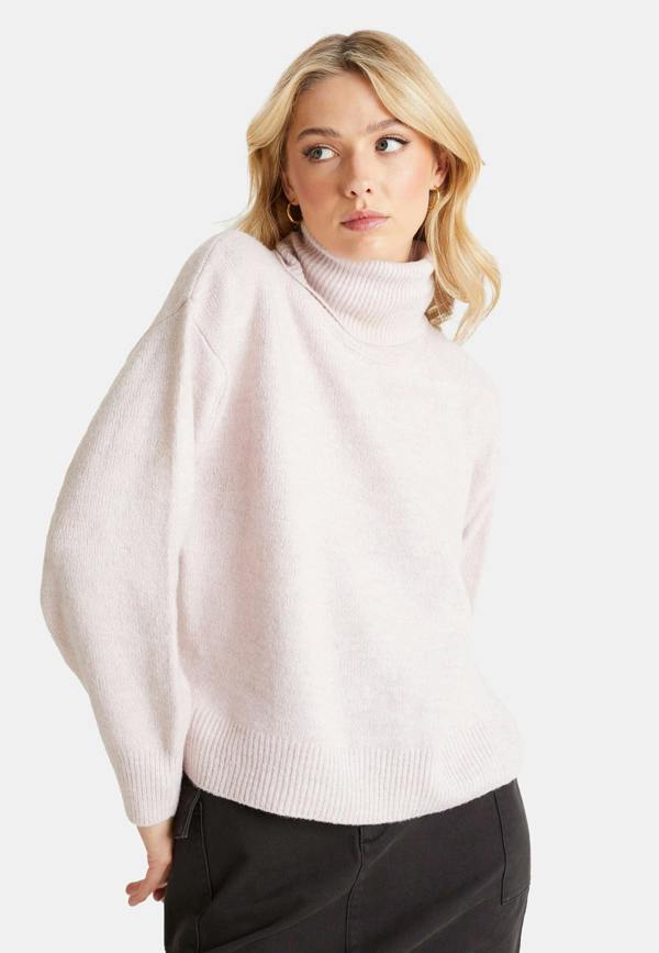 Urban Bliss Pink Roll Neck Jumper