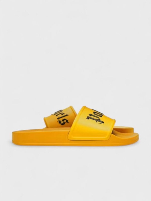 Palm Angels Logo Slides Yellow - Supplied FashionPalm Angels