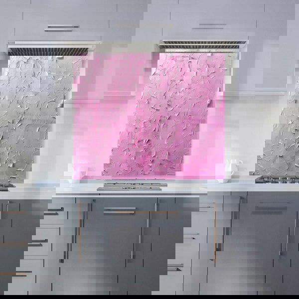 Warren Reed - Designer Bright Pink Textured Effect Kitchen Splashback