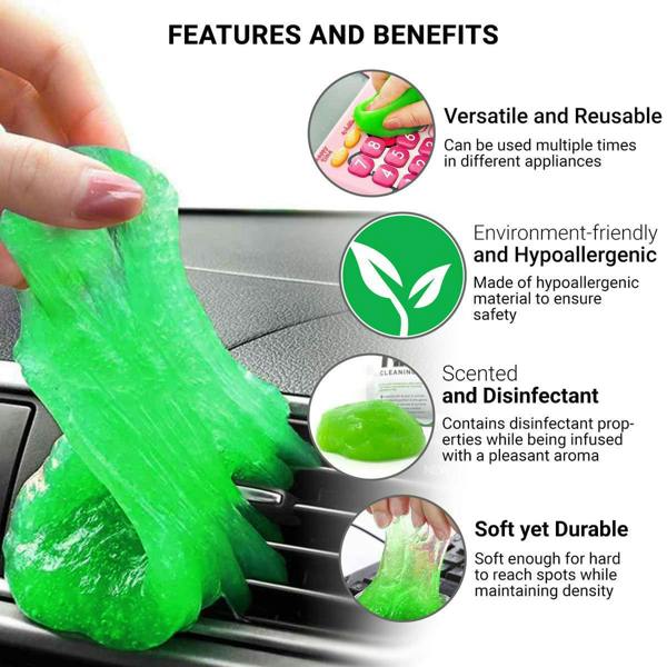ULTRICS Dust Cleaner Gel Putty, Soft Flexible Cleaning Kit for Keyboards, Laptops, Car Vents and Electronics