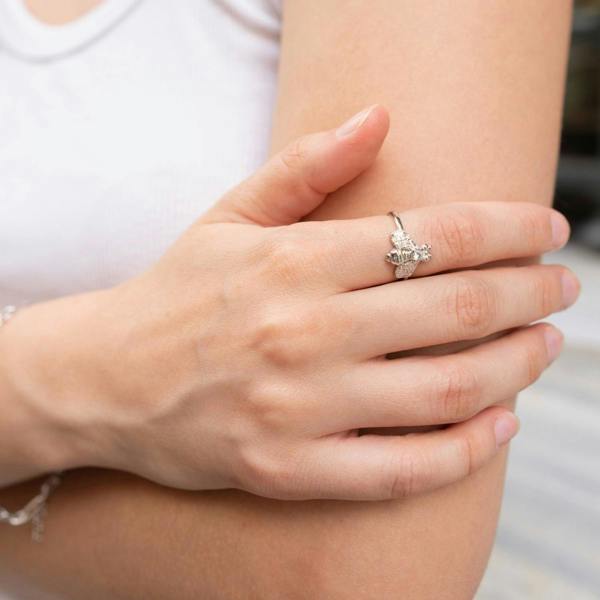 Spero London Sterling Silver Bumble Bee Ring