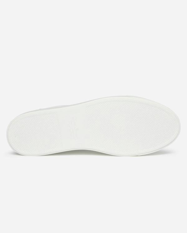 Oliver Sweeney Almada Mens Perforated Leather Trainers - White | CHO | Designer Mens Shoes