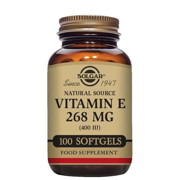 Solgar Vitamins Natural Source Vitamin E 268mg (400 IU) Vegetable Softgels x 100
