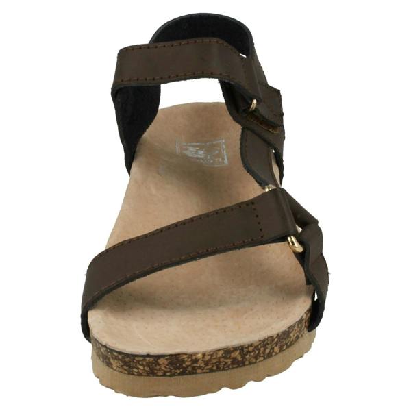 Down to Earth Ladies Down To Earth Mid Wedge Ankle Strap Sandals