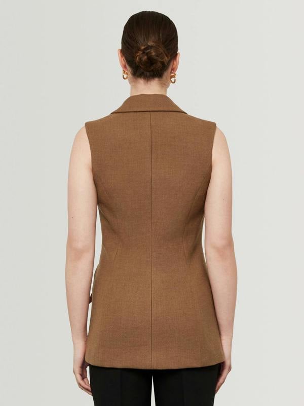 Double Breasted Sleeveless Jacket