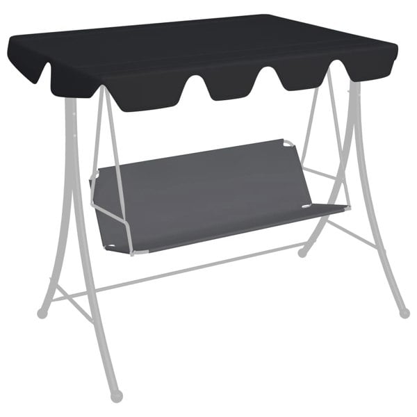 Berkfield Replacement Canopy for Garden Swing Black 150/130x70/105 cm