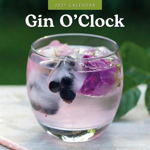 Gin O'Clock Calendar 2027, Wall Calendars, Month To View, Lifestyle, Gift