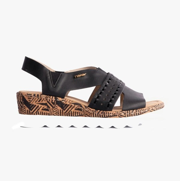 Rieker 67179-00 Womens Sandals - Black