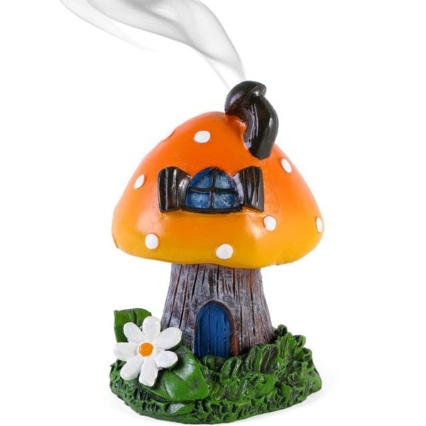 Serano Orange Smoking Toadstool Incense Cone Holder