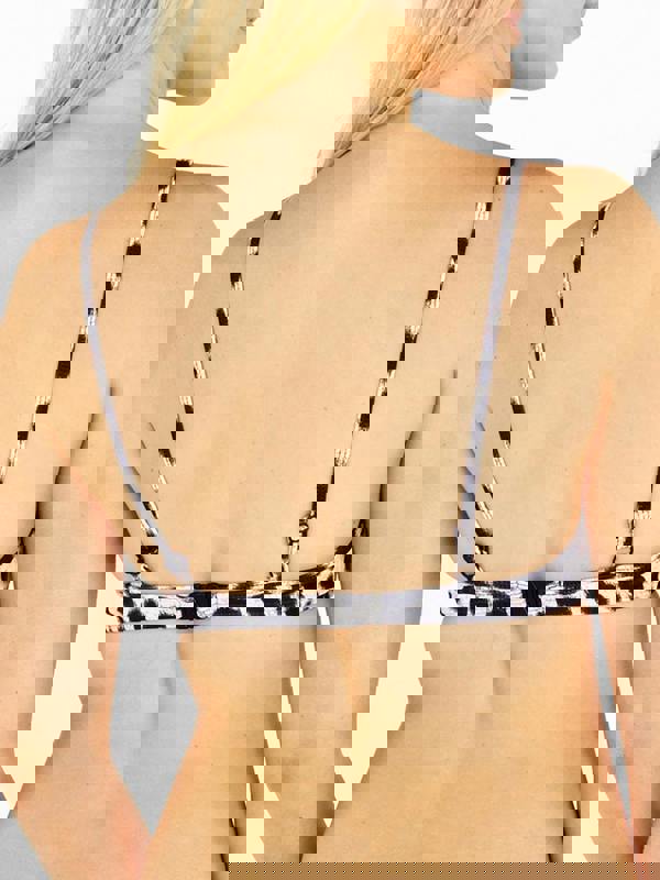 Leopard Underwired Tie Detail Bikini Top Fastening