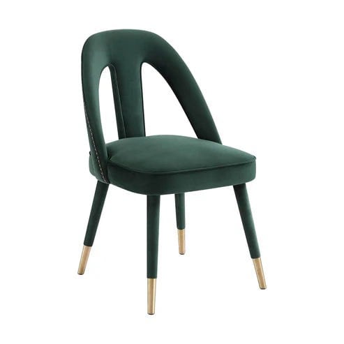 Furniture Edit Petra Forest Green Velvet Side Dining Chair