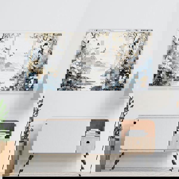 Paintings For Living Room | Set of 3 Chinoiserie Wall art Prints