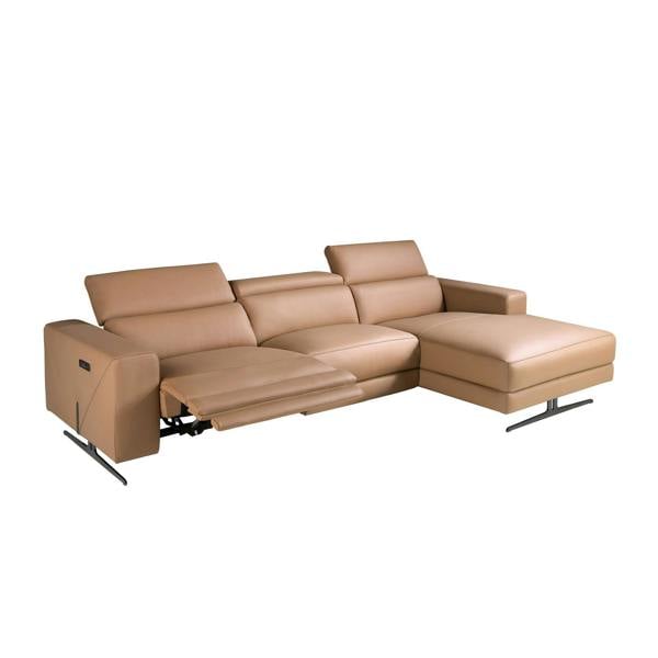 Angel Cerdá Brown leather chaise longue recliner sofa 6287/6286