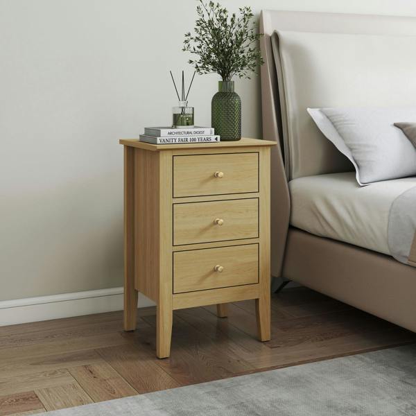 Core Products Henley 3-Drawer Tall Bedside Cabinet