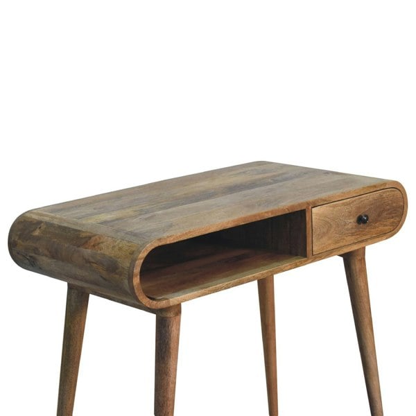 Artisan Furniture Curved Oak-ish Writing Desk