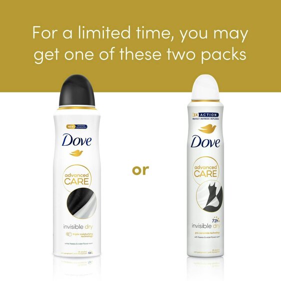 Dove Advanced Care Anti-perspirant Deodorant Invisible Dry 72H Control 12x200ml