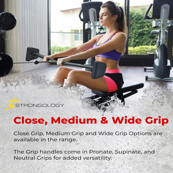 Strongology POWERPULL Lat Bar Pull Down Bar Attachments, Workout Accessory