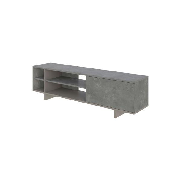 Decortie Modern Stockton TV Unit up to 65 Inch TVs 4-open Shelf Flip-Door Storage TV Cabinet 35.6x160cm Living Room