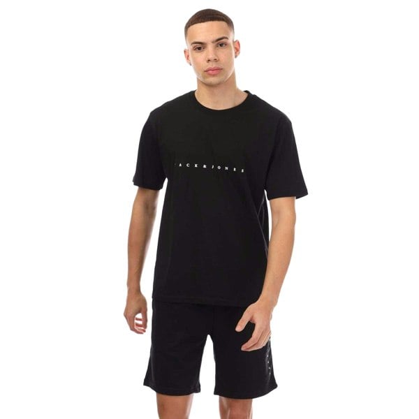 Jack And Jones Mens Star T-Shirt & Shorts Set - Black
