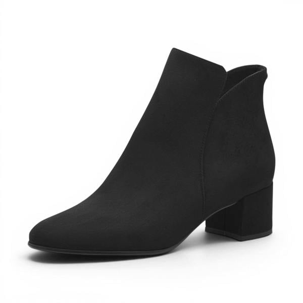 Tamaris Women's Black Faux Heeled Ankle Boots - 25354-43