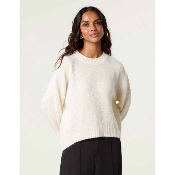 Blue Vanilla Round Neck Sequin Detailed Jumper