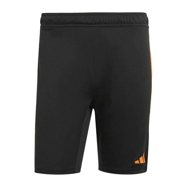 Adidas Mens 3 Stripes Training Shorts - Black/Orange - 