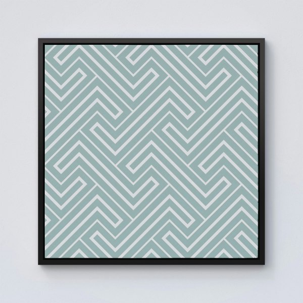 Warren Reed Geometric Modern Ornment Framed Canvas