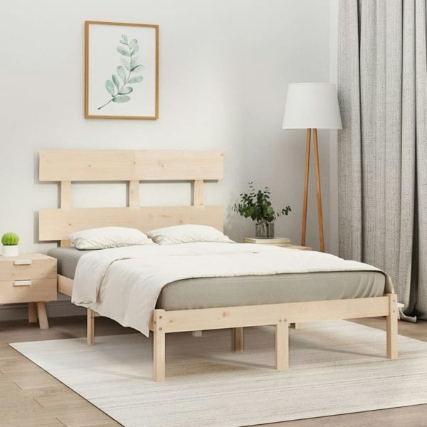 Berkfield Bed Frame Solid Wood 120x190 cm Small Double