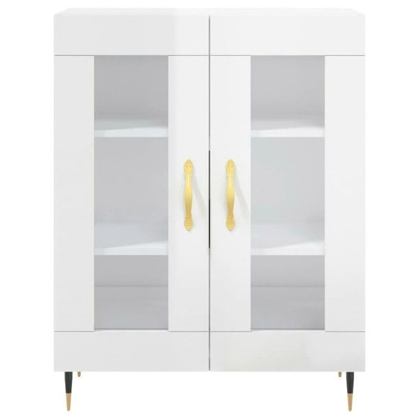 Berkfield Sideboard High Gloss White 69.5x34x90 cm Engineered Wood