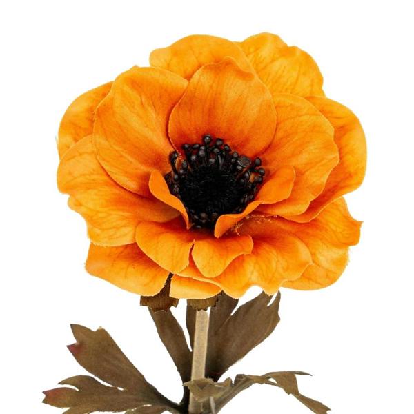 Hill Interiors Anemone Anemone Artificial Flower - Orange - 