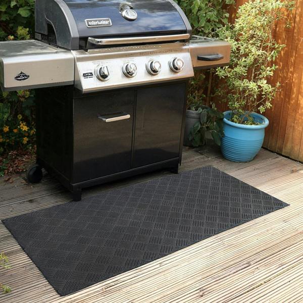 Nicoman Recycled Rubber BBQ Floor Protection Mat - Custom Sizes