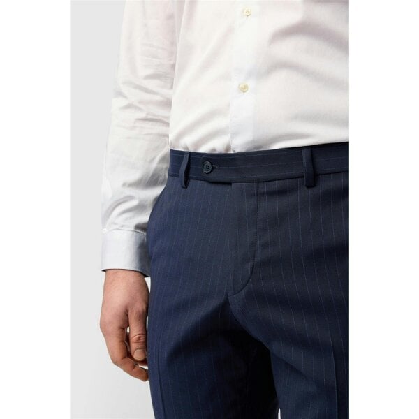Ted Baker Slim Fit Navy Chalk Stripe Trousers