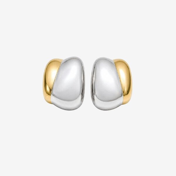 Uchi & Soto Nami Mixed Metals Oversized Stud Earrings