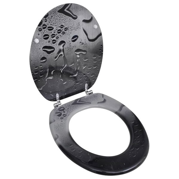 Berkfield Toilet Seat with MDF Lid Water Drop Design