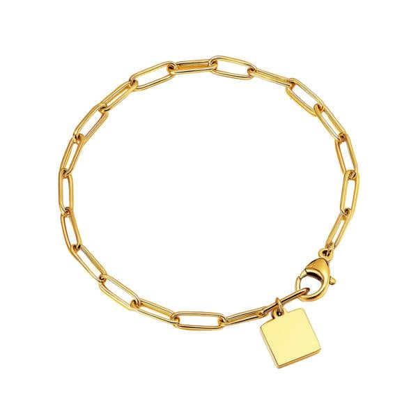 Eloise Bracelet - 18K Gold Plated Stainless Steel Paperclip Chain Bracelet