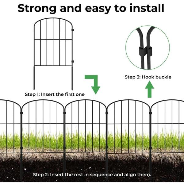 Levede 10 Pack Animal Barrier Metal Decorative Garden Fence Outdoor Pet Border