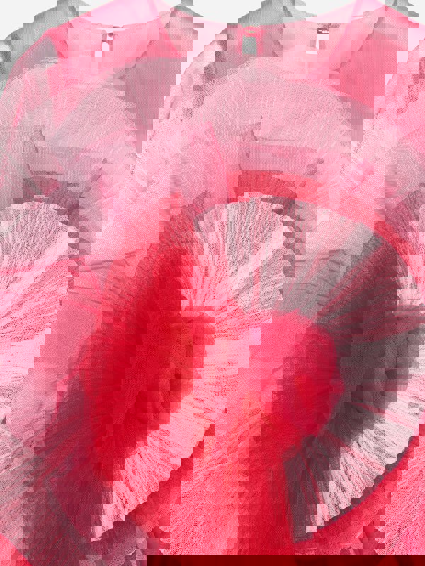 Marchesa Girls Volant Tulle Gown in Pink