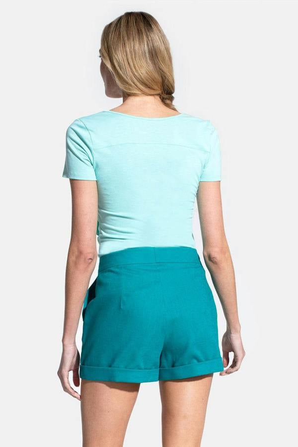 HotSquash Linen Tailored Shorts with Pocket