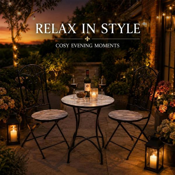 60cm Oasis Mosaic Bistro Set image 5