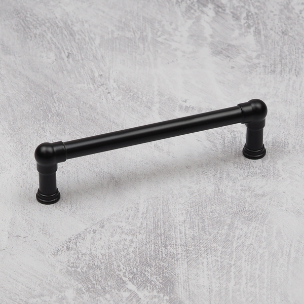 Handle & Home Black Industrial Pipe Style Cabinet D Bar Handle