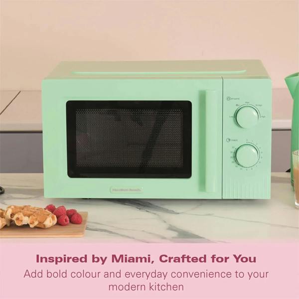 Hamilton Beach Miami Manual 800W Microwave - Mojito Mint - Hamilton Beach UK