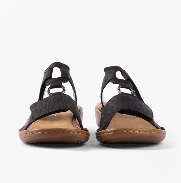 Rieker 60885-00 Womens Sandals - Black