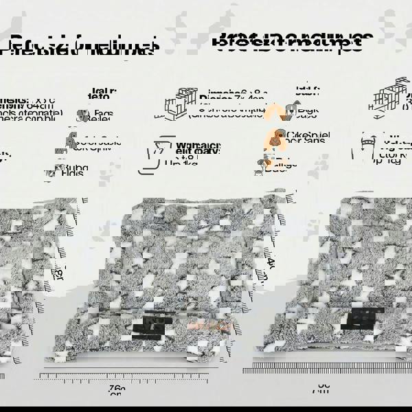 Skylos Dog Bed Arctic Fleece Soft Pet Cat Cushion Large Dog Puppy Crate Mat