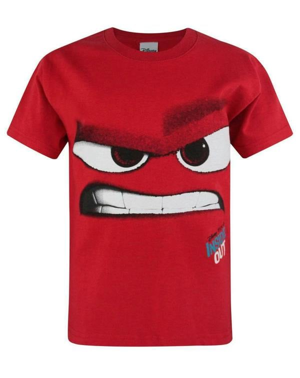 Disney Boys Red Anger Short Sleeved T-Shirt