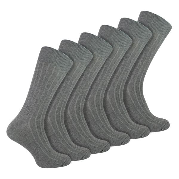 Sock Snob Mens Plain Coloured Cotton Rich Ribbed Dress Socks