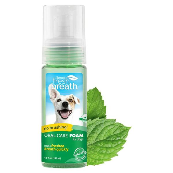 TropiClean Fresh Breath Dog Teeth Cleaning Foam Mint 133ml