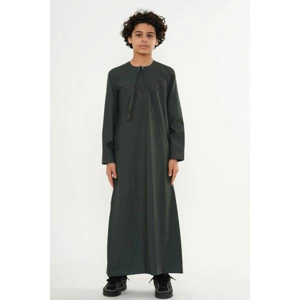 TT-008 - Boy's Emirati Omani Tassel Thobe - Green - Thobez - 18