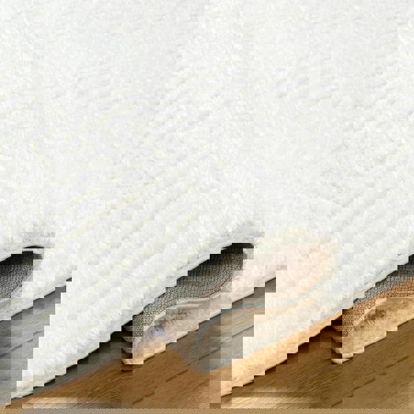 Livabliss Nomadic-Shaggy Ivory Modern Graphic Soft Plush Pile Rug