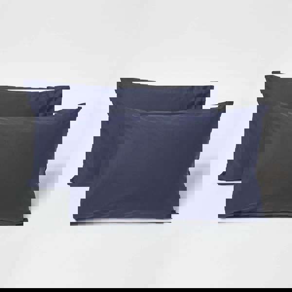 HOMESCAPES Crisp & Cool 200 TC Egyptian Cotton Percale Kids' Pillowcases – 40 x 60 cm, 2 Pack